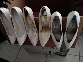 Leather dress pumps