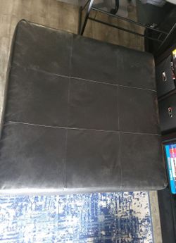 Faux Leather Ottoman