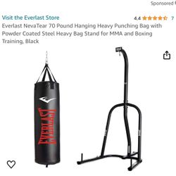 Everlast Hanging Punching Bag Setup