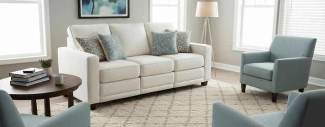 white recliner couch sofa
