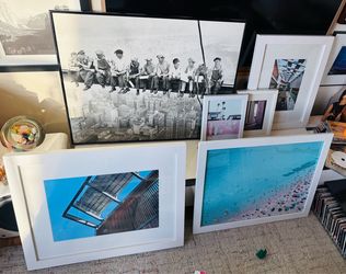 Assorted large & small gallery wall photo frames