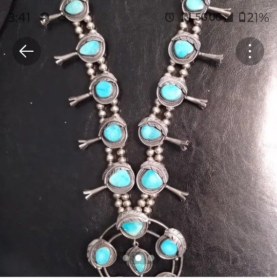 Navajo Squash Blossom Necklace