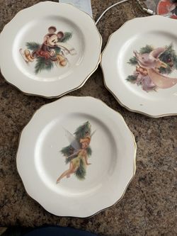 Disney Holiday China Plates 