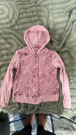 Hello Kitty Pink Sequin Zip-Up Hoodie