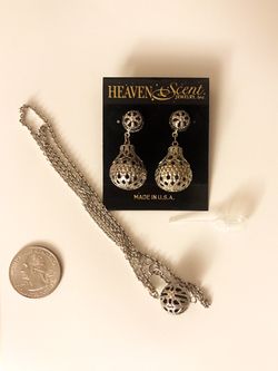 Antique/ vintage earrings and necklace. 1996