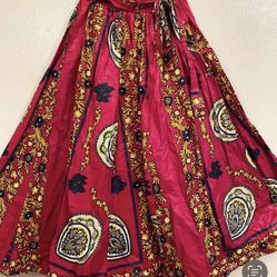 African Inspired  Long Skirt One Size Fits All
