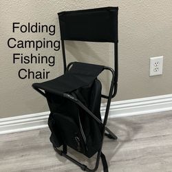 Folding Camping Fishing Backpack Chair With Cooler