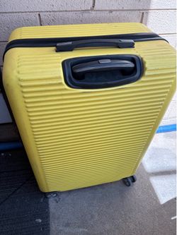 yellow luggage