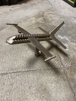Unique Hand Welded Airplane Sculpture