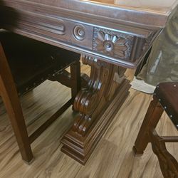19th Century Italian Renaissance Style Walnut Center Dining Table