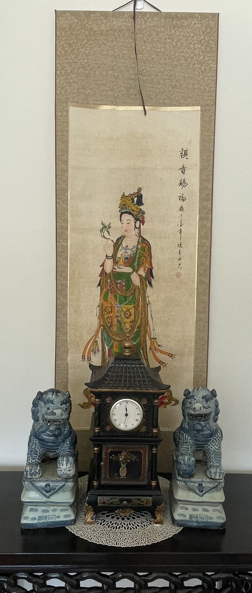 Wooden Chinese Table Clock