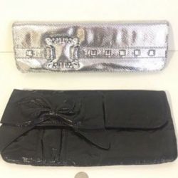 Silver & Black Wristlet & Crossbody Purse.     Each