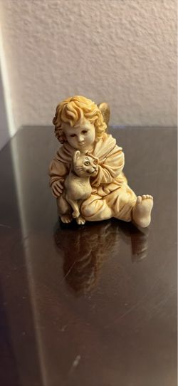 Harmony Kingdom 'Adoree' Angel and Cat Trinket Box