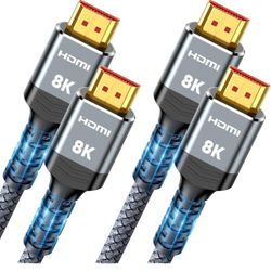 6.6ft HDMI cable Supports 8K@60Hz Refresh Rate, 7680x4320P Ultra HD Resolution (40)
