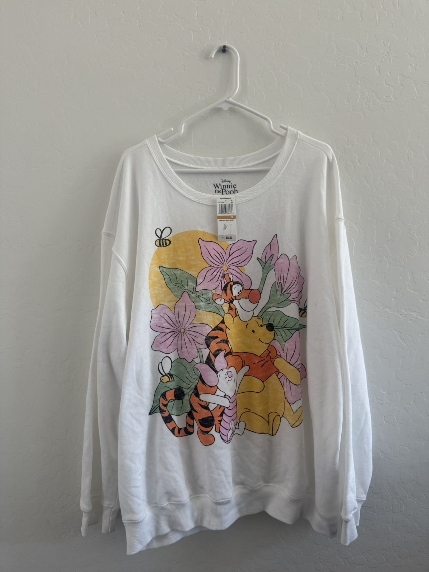 🐻🌸 NWT Adorable Disney Sweatshirt – Winnie the Pooh, Tigger & Piglet! 🌸🐯🐷