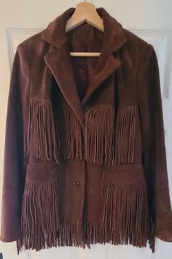 Vintage Genuine Suede Fringe Jacket