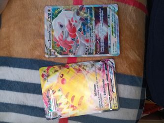 4 big sized pokemon cards