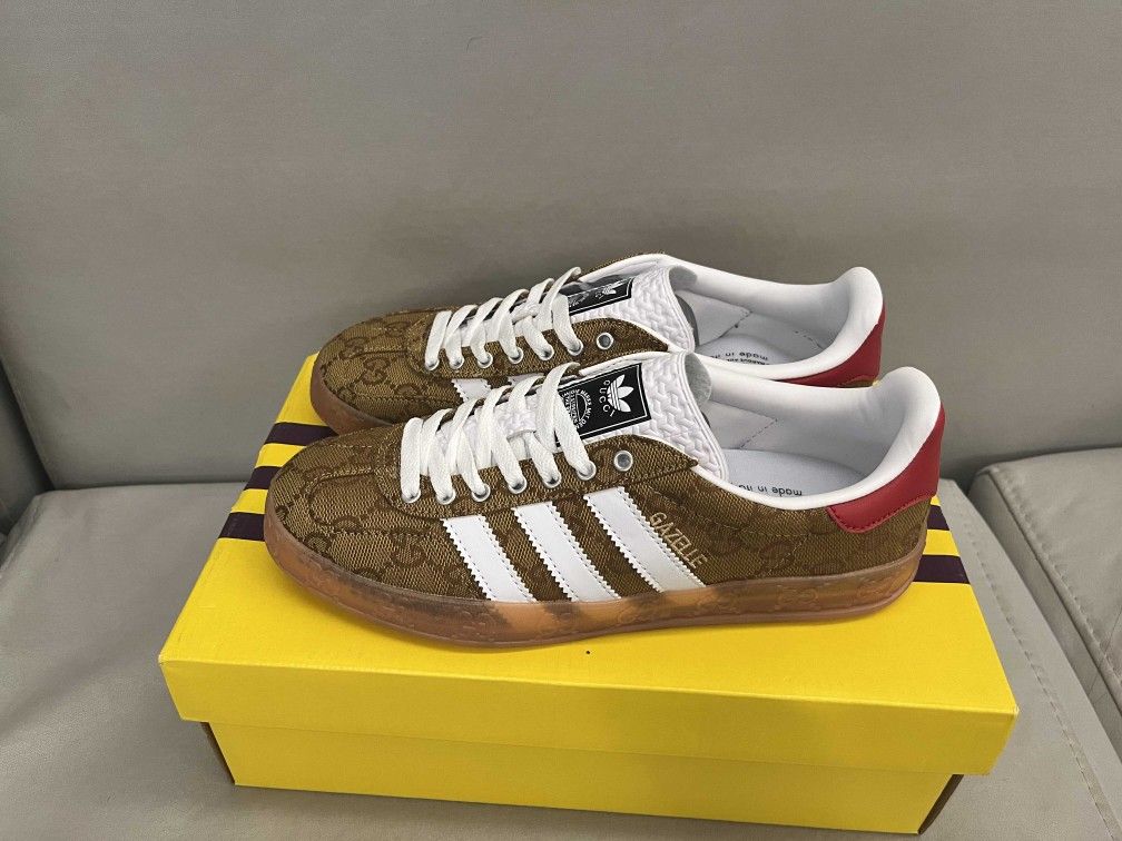 Adidas X Gucci Gazelle GG Monogram Sneakers