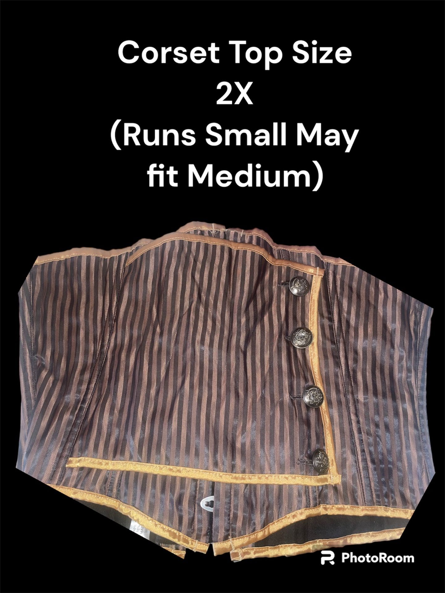 Corset Top Size 2XL Runs Small More Like A Medium