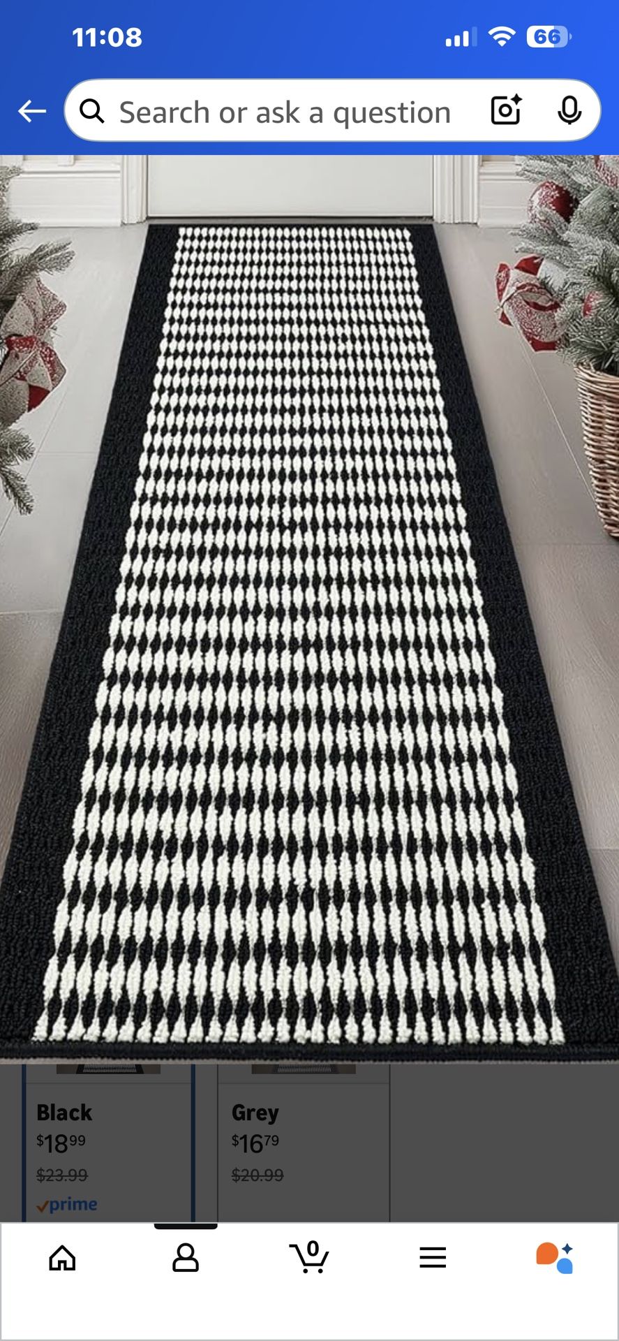 Runner Rug, 20"X59" Farmhouse Kitchen Long Floor Mats Non Slip