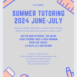 Tutoring Online And In Person 