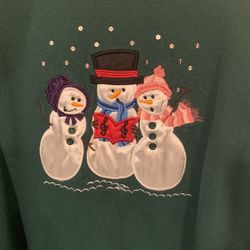 LADIES SNOWMAN SWEATSHIRT 