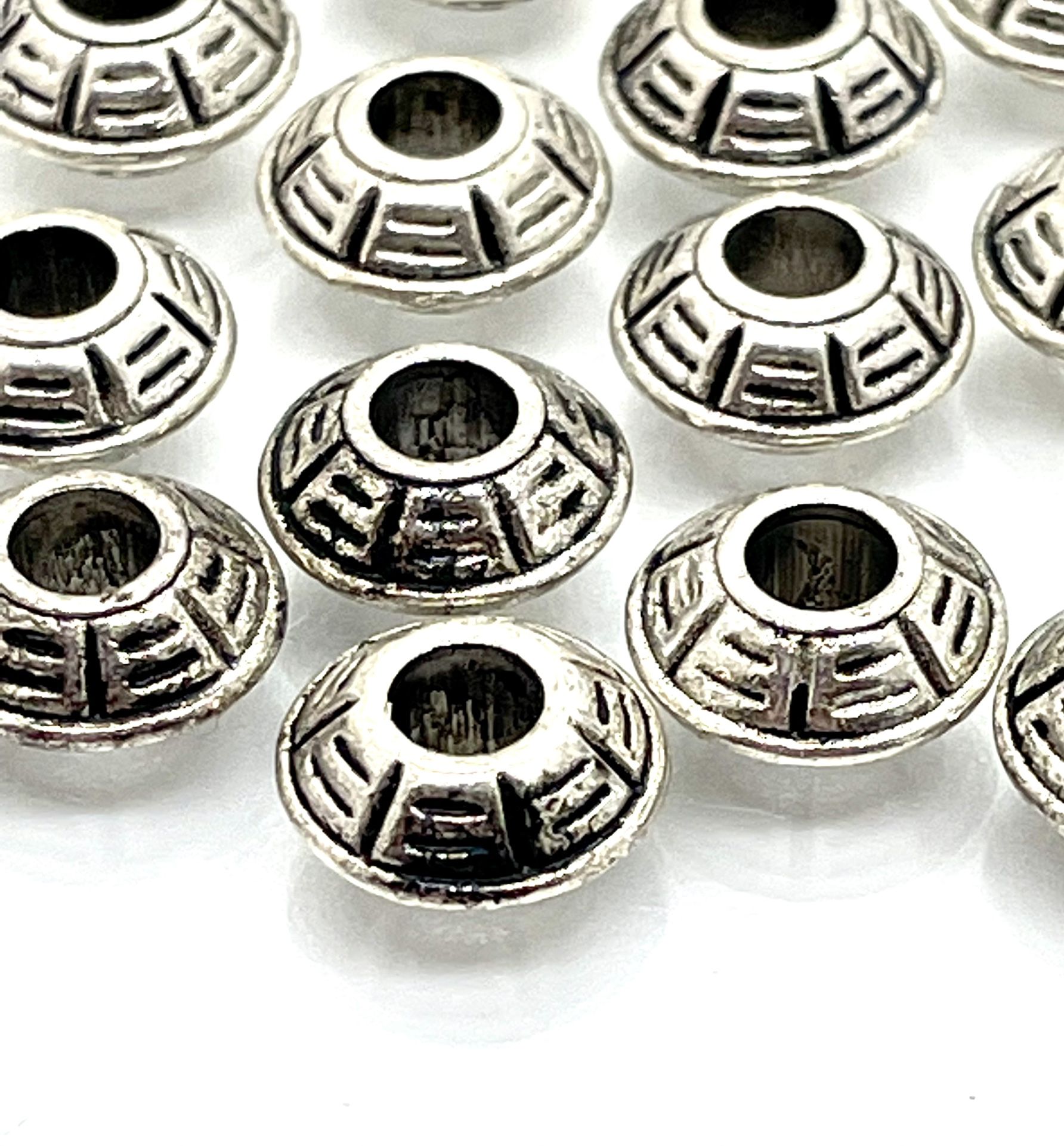 Lot Of Decorative Silver Tone Beads