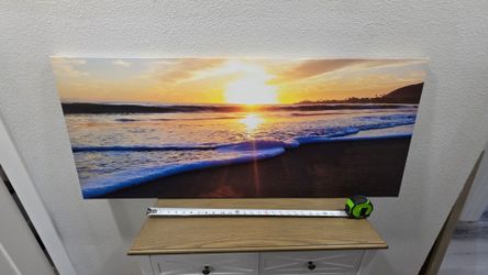 Beach Sunset Canvas Photo