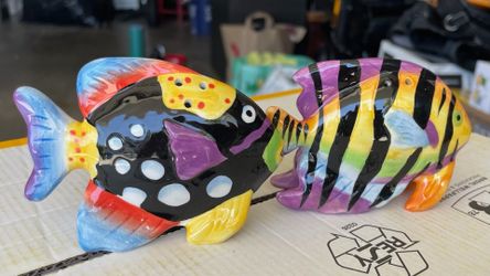 Tropical Fish Salt and Pepper Shakers