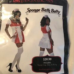 Halloween Costume sponge bath Betty nurses outfit xl