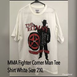 MMA Fighter Corner Man Tee Shirt White Size 2XL