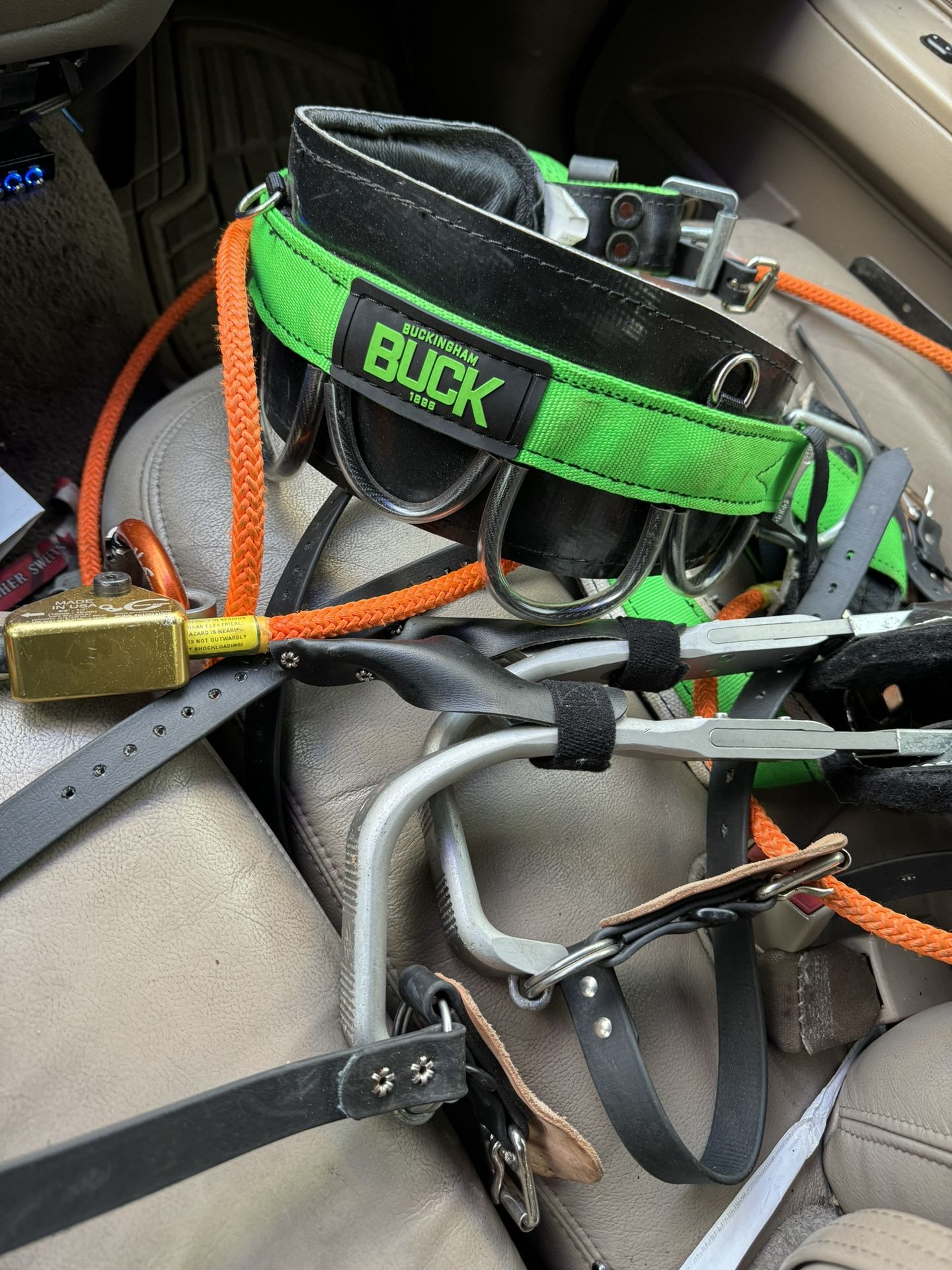 Buckingham Buck 1896 Tree Climbing Gear With Spikes