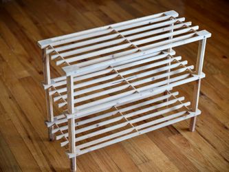 Wooden 3-Tier Shoe Shelf - Great Condition!