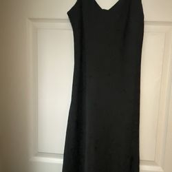 Forever 21 Silk Black Long Dress