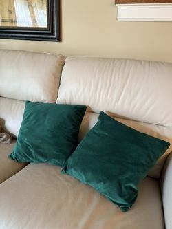 Decorative Green Velvet Pillows