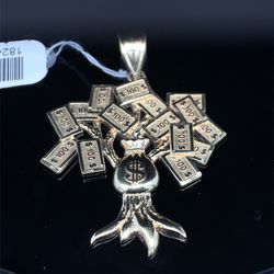 10KT Yellow Gold Money Tree Pendant 5.20g 182446