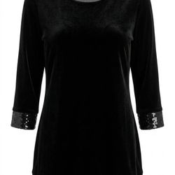 Velvet tunic top, Travelers Collection by Chico's, size 2 (Large/XL)