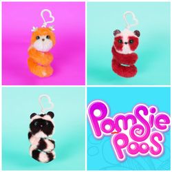 Pomsie Poos Plush Toys With Clips Pomsie Plush Dash Scout Moon Pomsies