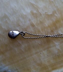 Small Peace Silver Necklace