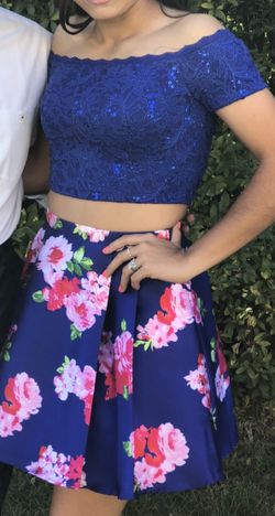 Homecoming Dress- Royal Blue/Fuchsia