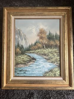 Beautiful Scene Painting Of A River