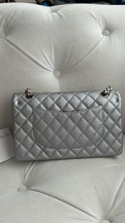 Silver Leather Handbag