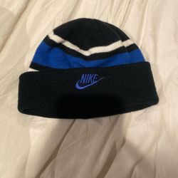 Blue And White Nike Beanie