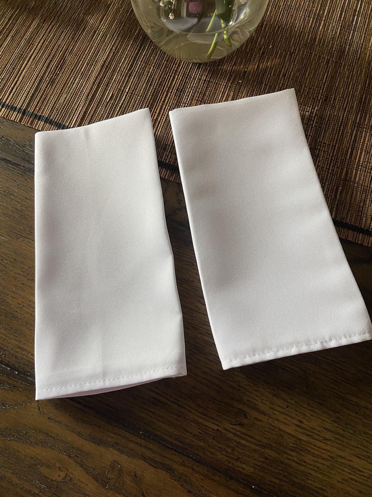 50 White 20x20 Polyester Napkins For $3O