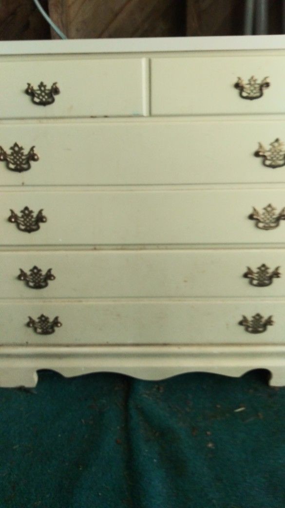 Antique Off White Dresser