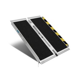 Portable wheelchair ramp 3FT,Non-Slip Folding Aluminum Handicap Ramps,Threshold Ramp for home,Holds up to 600lbs,Wheelchair ramp for steps,Mob