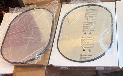 NEW - Set of 2 - 24" x 36" Floral Beaded Pill Shaped Oval Mirror - Vertical or Horizontal