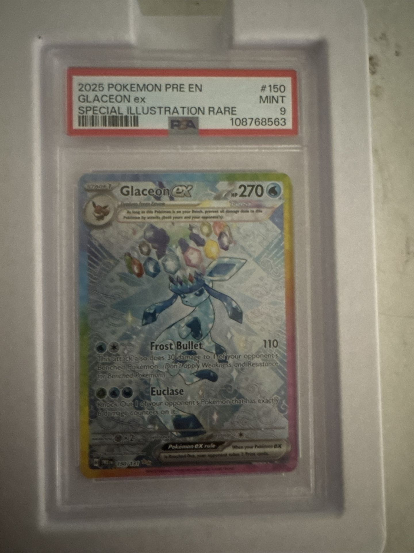Glaceon Prismatic Evolutions SIR PSA 9