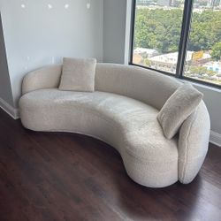 Boucle Cream Couch 