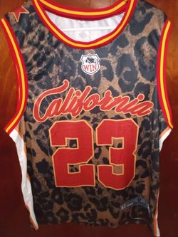 California leopard cheetah jersey tank top.